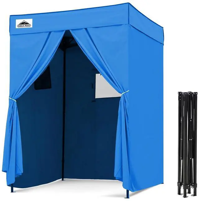Main image of 5x5 Pop Up Changing Tent, Flat Top Changing Room, Light Blue | Portable, Privacy Tent, Pool Cabana, Dressing Room, Shower & Toilet Use, Opaque Fabric, Instant Setup, Photoshoots, Camping