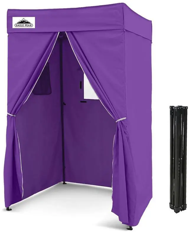 Main image of 4x4 Pop Up Changing Tent, Flat Top Changing Room, Purple | Portable, Privacy Tent, Pool Cabana, Dressing Room, Shower & Toilet Use, Opaque Fabric, Instant Setup, Photoshoots, Camping