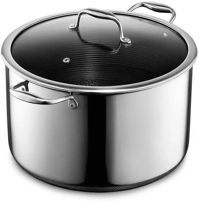 Main image of 12 Quart Hybrid Nonstick Stock Pot with Lid, Dishwasher Safe, Induction Ready, Compatible with All Cooktops