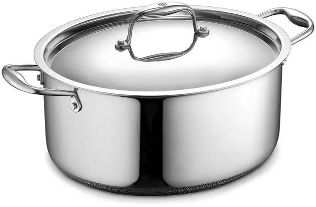 Main image of Hybrid Nonstick 6.5-Quart Oval Dutch Oven with Stainless Steel Lid, Stay-Cool Handles, Dishwasher-Friendly, Oven-Safe Up to 900°F, Induction Ready, Compatible with All Cooktops