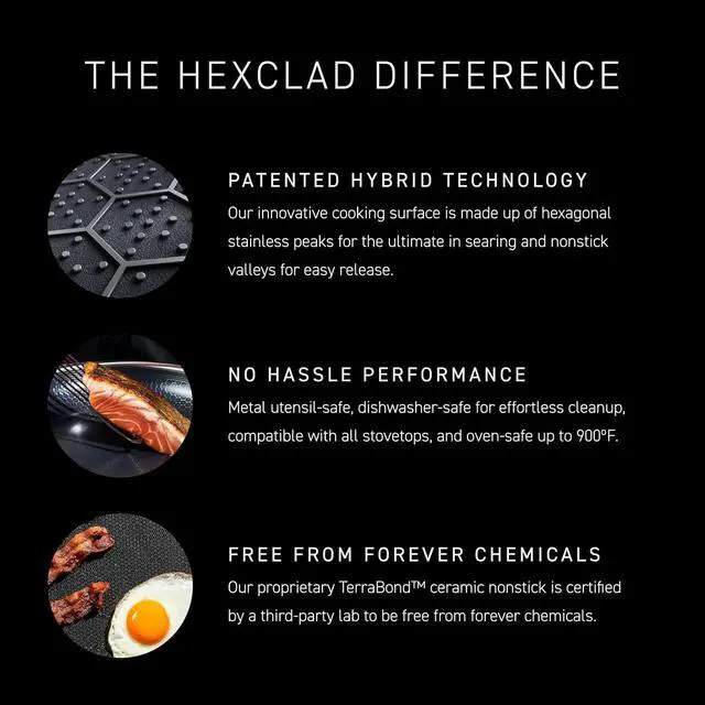 Alt view image 4 of 7 - Hybrid Nonstick BBQ Grill Pan, Dishwasher-Friendly, BBQ and Oven-Safe Up to 900°F