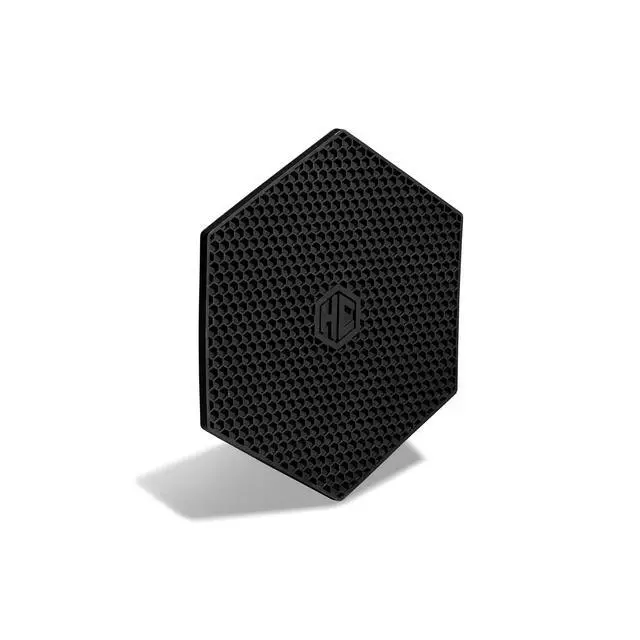 Alt view image 2 of 6 - Hexagon Silicone Trivets, 2-Pack, Nonslip and Heat Resistant Hot Pads, Black