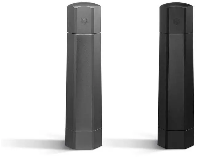 Main image of Salt and Pepper Mill Set with Adjustable Professional Grinders and No-Mess Caps