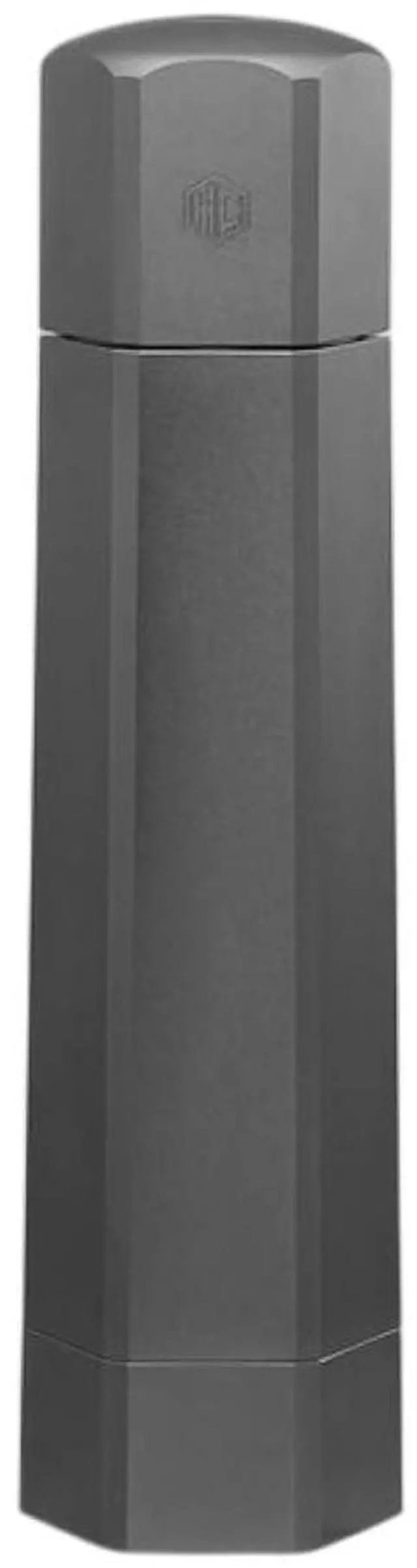 Main image of HexMill Salt Grinder, Professional Grade Heavy-Duty, Refillable, Aluminum Gunmetal Gray, Adjustable Ten Grind Settings