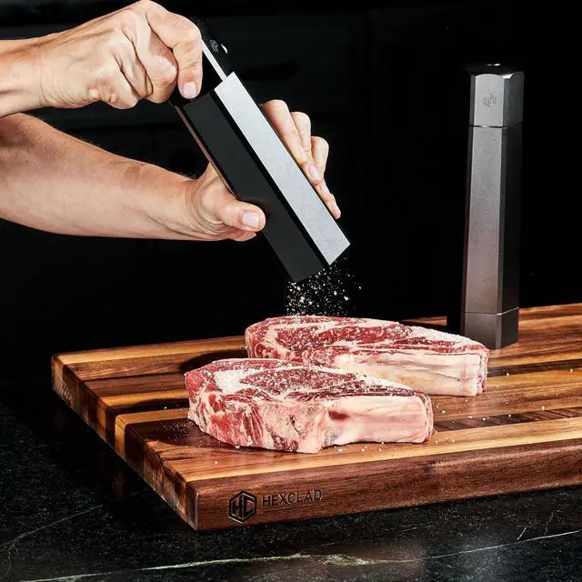 Alt view image 6 of 7 - Salt and Pepper Mill Set with Adjustable Professional Grinders and No-Mess Caps