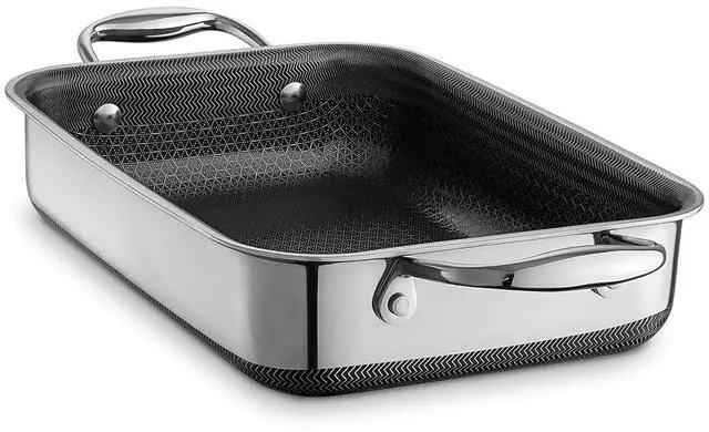 Main image of Hybrid 10 x 7 Inch Rectangular Nonstick Roasting Pan, Dishwasher-Friendly, Oven-Safe Up to 900°F, Compatible with All Cooktops