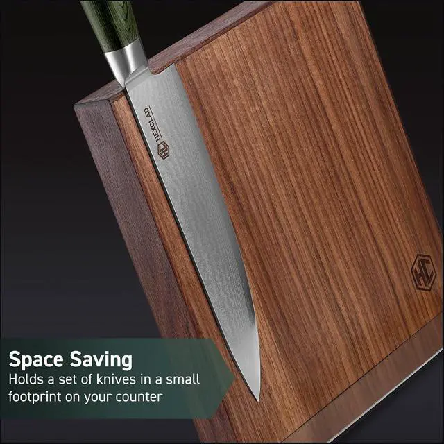 Alt view image 2 of 4 - 13 Inch Magnetic Walnut Knife Block Holder with Strong Enhanced Magnets for Multipurpose Storage in the Home and Kitchen