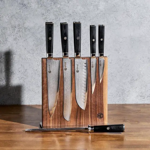 Alt view image 3 of 4 - 13 Inch Magnetic Walnut Knife Block Holder with Strong Enhanced Magnets for Multipurpose Storage in the Home and Kitchen