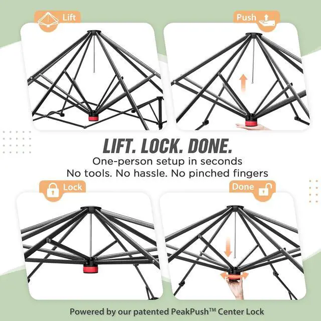 Alt view image 6 of 7 - 10x10 Portable Walk in Greenhouse with Polyester Reinforced Corners, Instant Pop up Indoor Outdoor Gardening Green House, Roll Up Zipper Entry Doors and Mesh Windows, Green/White