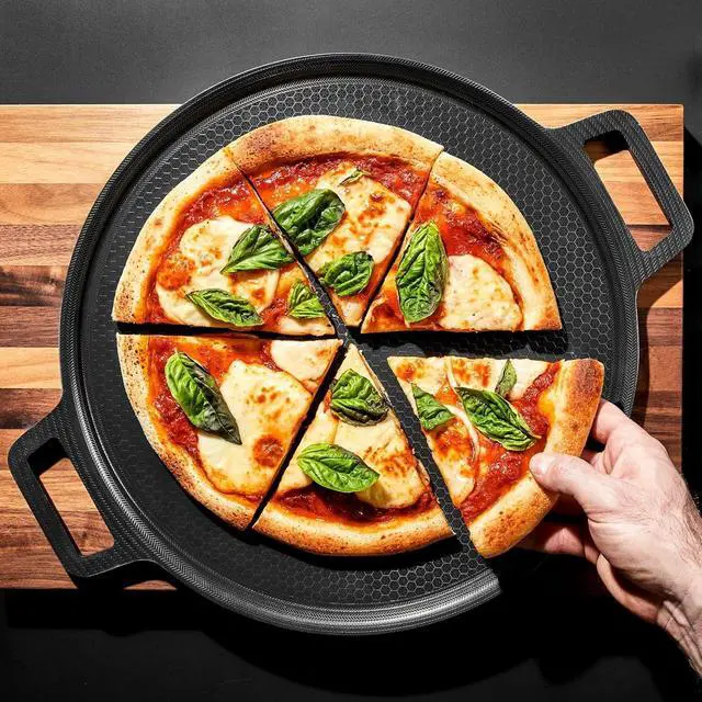 Alt view image 3 of 6 - Hybrid Nonstick Pizza Steel for Pizzas and Flatbreads Up to 14", Dishwasher-Friendly, Oven and BBQ-Safe Up to 900°F