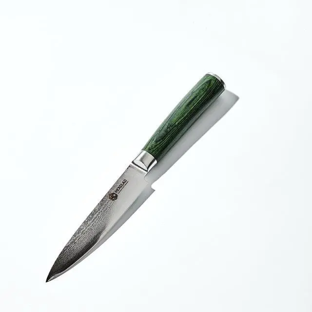 Main image of Utility Knife, 5-Inch Japanese Damascus Stainless Steel Blade, Pakkawood Handle