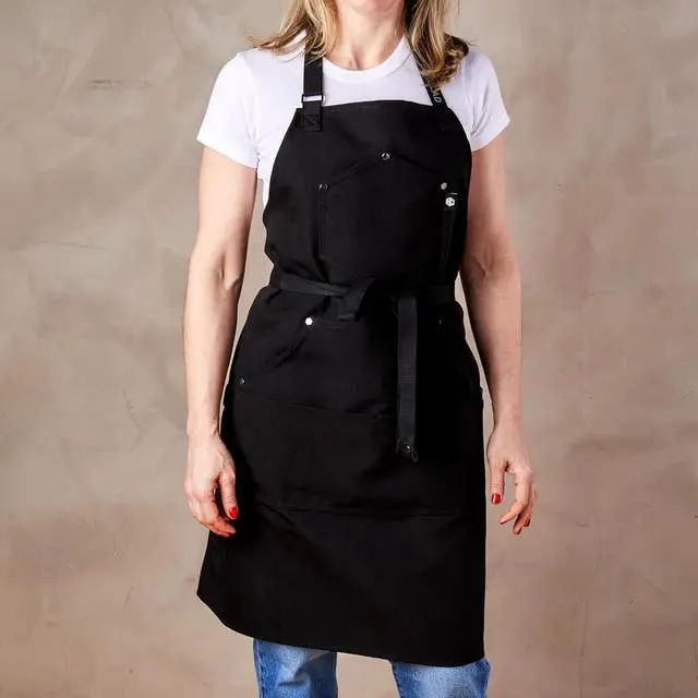 Alt view image 2 of 7 - HexClad Eco Modern Chef Apron for Cooking and Grilling, Professional HexTwill Fabric Aprons with Pockets