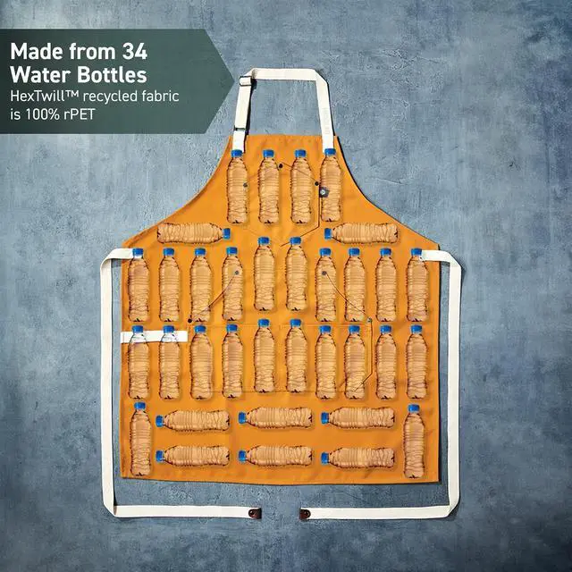 Alt view image 2 of 7 - HexClad Eco Modern Chef Apron for Cooking and Grilling, Professional HexTwill Fabric Aprons with Pockets