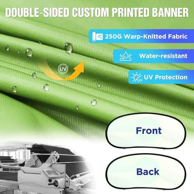 Alt view image 4 of 7 - Custom A Frame Pop Up Banner Display, Double Sided Pop Out Advertising Sign for Promotional Events, Trade Shows, Sports, Add Your Business Logo Design or Text, 3.25x6.5ft Horizontal