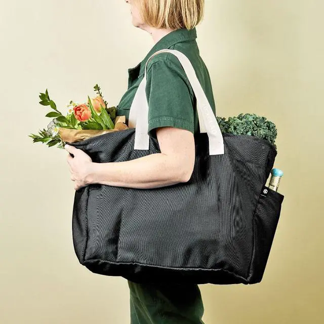 Alt view image 5 of 6 - HexClad Everything Everywhere Bag Recycled rPET Tote with 8 Pockets, Shoulder & Hand Straps, Machine Washable