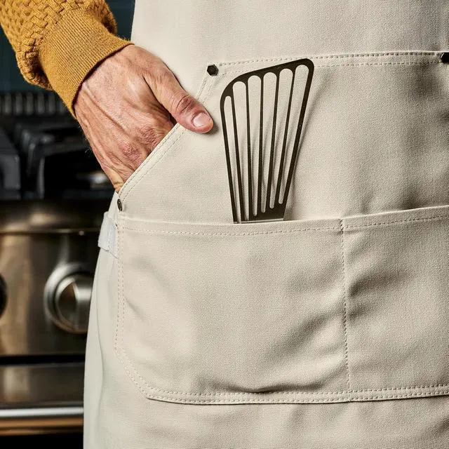 Alt view image 4 of 5 - HexClad Eco Modern Chef Apron for Cooking and Grilling, Professional HexTwill Fabric Aprons with Pockets