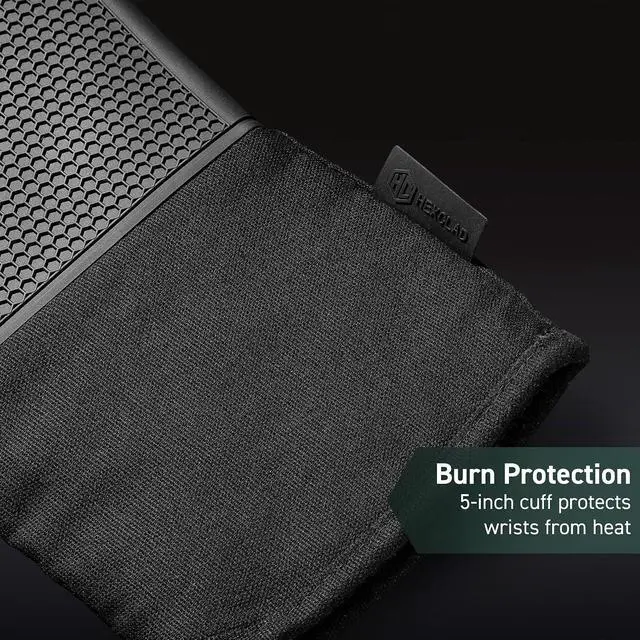 Alt view image 6 of 6 - Silicone Oven Mitt Set, 2-Pack, Heat Resistant to 500ºF, Black