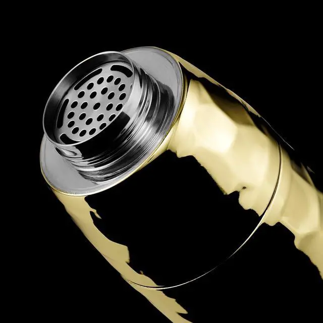 Alt view image 2 of 6 - 25 oz Cocktail Shaker, Vacuum Insulated Bar Shaker with Built-In Jigger & Strainer, Leak-Proof, UV Finish (Gold)