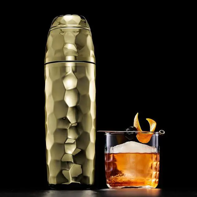Alt view image 6 of 6 - 25 oz Cocktail Shaker, Vacuum Insulated Bar Shaker with Built-In Jigger & Strainer, Leak-Proof, UV Finish (Gold)