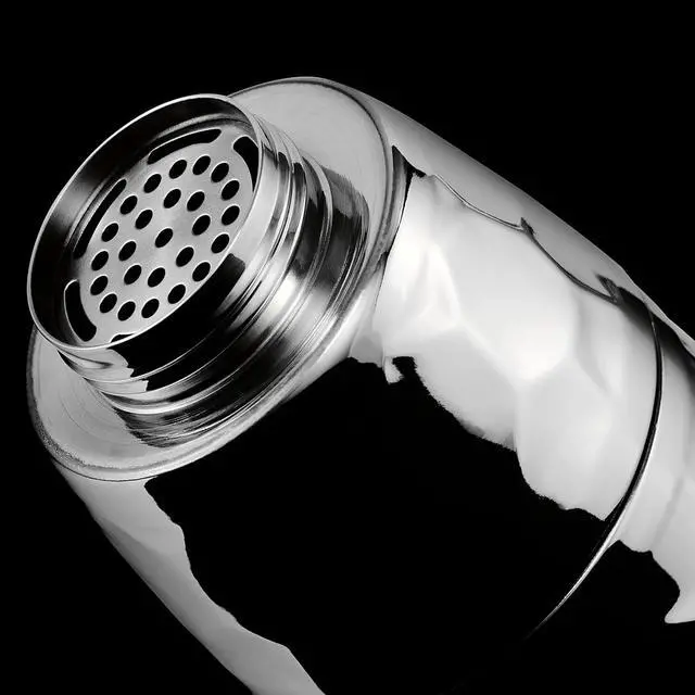 Alt view image 2 of 5 - 25 oz Cocktail Shaker, Vacuum Insulated Bar Shaker with Built-In Jigger & Strainer, Leak-Proof, PVD Finish (Chrome)