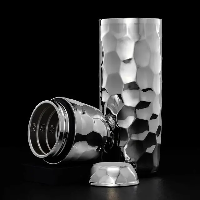 Alt view image 4 of 5 - 25 oz Cocktail Shaker, Vacuum Insulated Bar Shaker with Built-In Jigger & Strainer, Leak-Proof, PVD Finish (Chrome)
