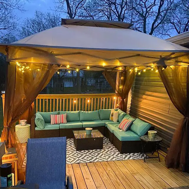 Alt view image 6 of 7 - 25 FT S14 Solar-Powered String Lights, IP65, 10 Shatterproof Edison Vintage Bulbs (2 Spare) for Outdoors, 10 Hanging Sockets, Decorative Lights for Patio, Garden, Wedding, Party, and Pool