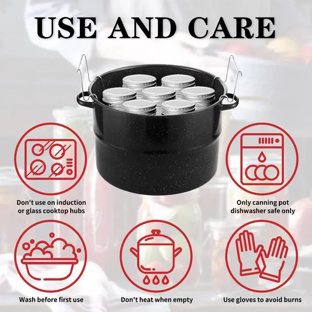 Alt view image 6 of 7 - Canning Pot, 21.5QT Water Bath Canning Pot with Rack and Lid, Stainless Steel Canning Rack, Canning Starter Kit for Beginner, for Home, by Kendane.