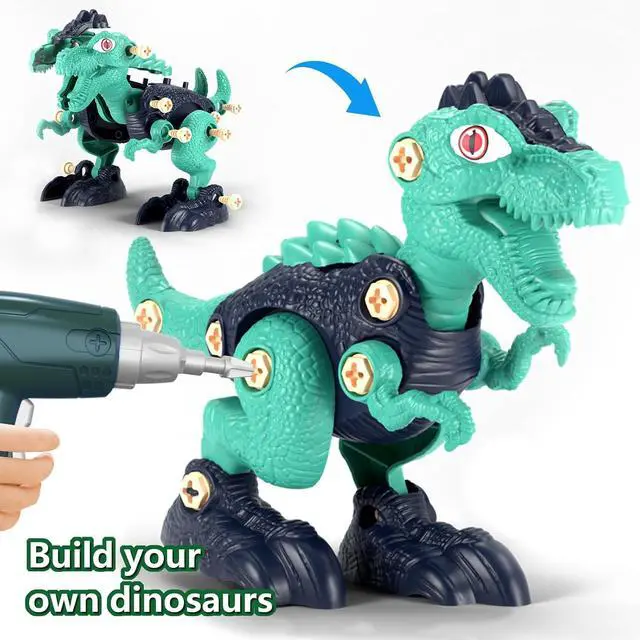 Alt view image 3 of 7 - Kids Building Dinosaur Toys - Boys STEM Take Apart Construction Set Educational Dino Kit Play Set Easter Party Favors Christmas Birthday Gifts for Toddler Girls Age 3 4 5 6 7 8 + Year Old
