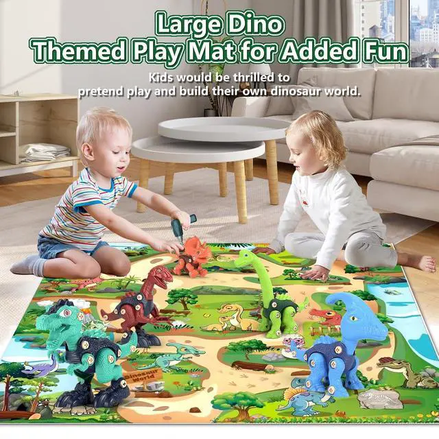 Alt view image 2 of 7 - Kids Building Dinosaur Toys - Boys STEM Take Apart Construction Set Educational Dino Kit Play Set Easter Party Favors Christmas Birthday Gifts for Toddler Girls Age 3 4 5 6 7 8 + Year Old