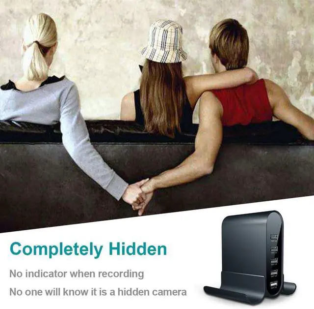Alt view image 4 of 7 - 2026 Upgraded 1080P HD Nanny Cam Hidden Camera Charger, WiFi Spy Camera with Live Streaming, Motion Detection, Indoor Security Camera for Home Monitoring