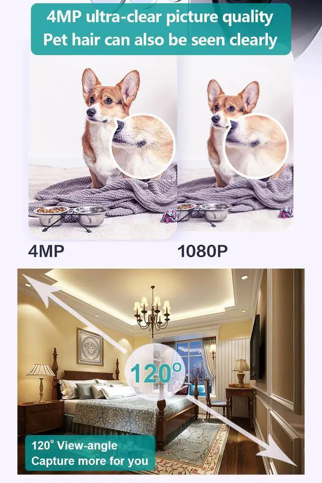 Alt view image 3 of 7 - 2026 Upgraded 4K HD Hidden Camera Wall Outlet Camera, Wireless Nanny Cam with 120° Wide Angle Loop Recording Motion Detection Easy Setup for Home, Pets & Office Indoor Security