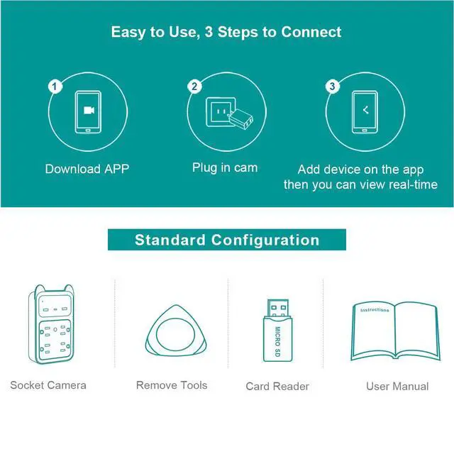 Alt view image 7 of 7 - 2026 Upgraded 4K HD Hidden Camera Wall Outlet Camera, Wireless Nanny Cam with 120° Wide Angle Loop Recording Motion Detection Easy Setup for Home, Pets & Office Indoor Security (White)