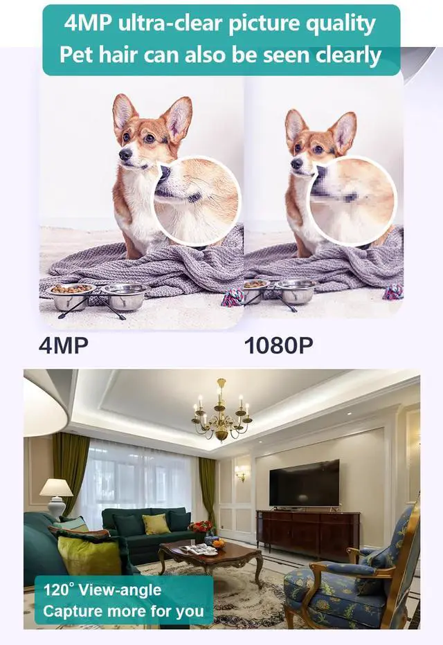 Alt view image 2 of 7 - 2026 Upgraded 4K HD Hidden Camera Wall Outlet Camera, Wireless Nanny Cam with 120° Wide Angle Loop Recording Motion Detection Easy Setup for Home, Pets & Office Indoor Security (White)