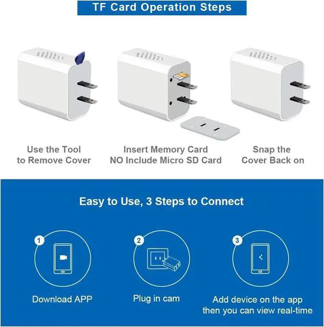 Alt view image 4 of 7 - Patterson 1080P Hidden Camera USB Charger - Mini Wireless Spy Camera with WiFi & Motion Detection - Ideal for Home Security, Baby Monitoring, and Pet Surveillance