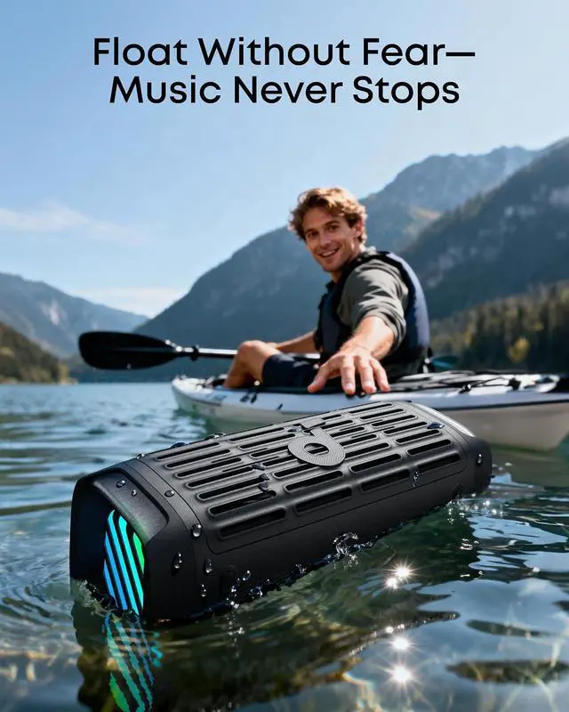 Alt view image 2 of 6 - Soundcore Boom 3i by Anker, 50W Compact Outdoor Speaker, Floating Playback | IP68 Waterproof, BassUp 2.0, Saltwater-Resistant, Bluetooth 5.3, 16H, TWS, ideal for Kayak/Fishing/Camping