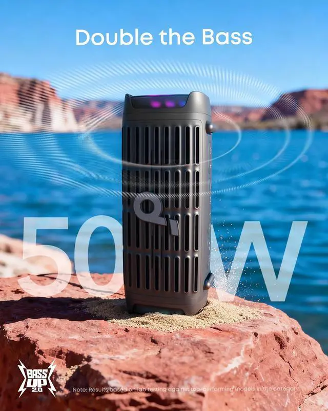 Alt view image 4 of 6 - Soundcore Boom 3i by Anker, 50W Compact Outdoor Speaker, Floating Playback | IP68 Waterproof, BassUp 2.0, Saltwater-Resistant, Bluetooth 5.3, 16H, TWS, ideal for Kayak/Fishing/Camping