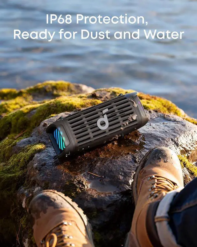 Alt view image 5 of 6 - Soundcore Boom 3i by Anker, 50W Compact Outdoor Speaker, Floating Playback | IP68 Waterproof, BassUp 2.0, Saltwater-Resistant, Bluetooth 5.3, 16H, TWS, ideal for Kayak/Fishing/Camping