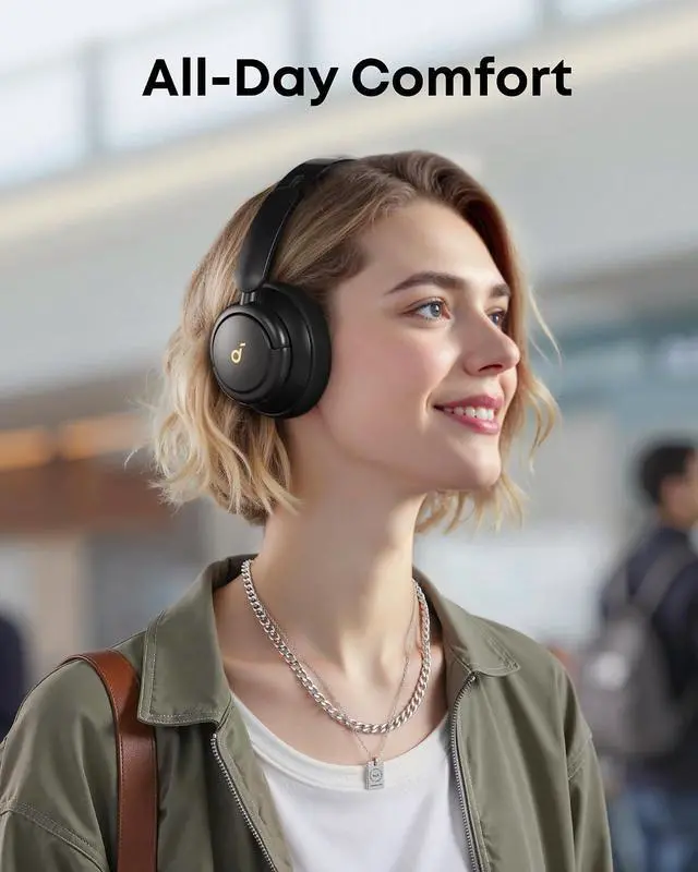 Alt view image 5 of 7 - Soundcore Q30 by Anker, Hybrid Active Noise Cancelling Headphones, Multiple Modes, Hi-Res Audio, Custom EQ via App, 50H Playtime, Comfortable Fit, Bluetooth, Multipoint Connection