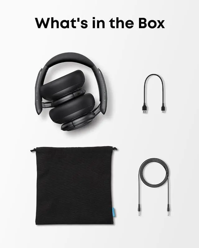 Alt view image 6 of 7 - Soundcore Q30 by Anker, Hybrid Active Noise Cancelling Headphones, Multiple Modes, Hi-Res Audio, Custom EQ via App, 50H Playtime, Comfortable Fit, Bluetooth, Multipoint Connection
