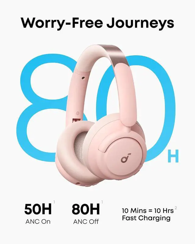 Alt view image 3 of 7 - soundcore Life Q30 by Anker, Hybrid Active Noise Cancelling Headphones with Multiple Modes, Hi-Res Sound, Custom EQ via App, 50H Playtime, Comfortable Fit, Bluetooth, Multipoint Connection