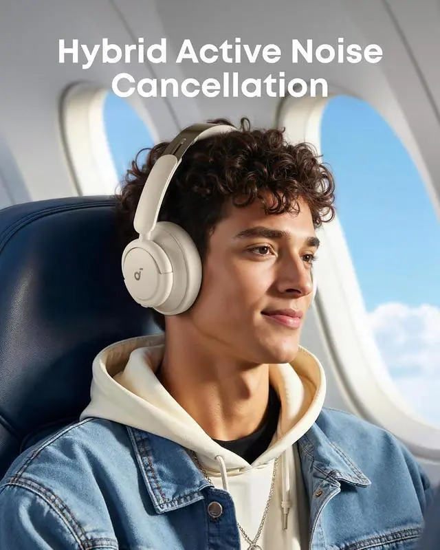 Alt view image 3 of 7 - Soundcore Q30 by Anker, Hybrid Active Noise Cancelling Headphones, Multiple Modes, Hi-Res Audio, Custom EQ via App, 50H Playtime, Comfortable Fit, Bluetooth, Multipoint ConnectionWhite