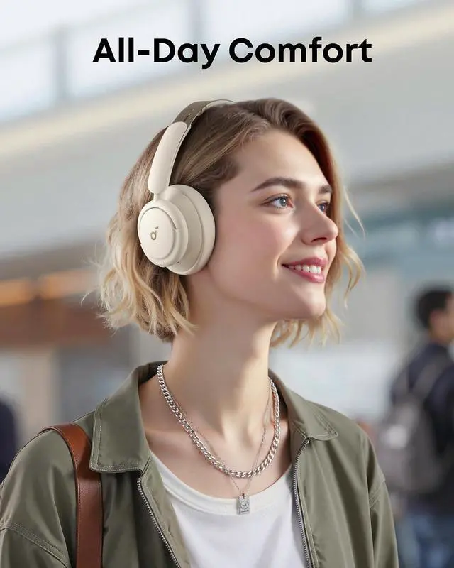 Alt view image 5 of 7 - Soundcore Q30 by Anker, Hybrid Active Noise Cancelling Headphones, Multiple Modes, Hi-Res Audio, Custom EQ via App, 50H Playtime, Comfortable Fit, Bluetooth, Multipoint ConnectionWhite