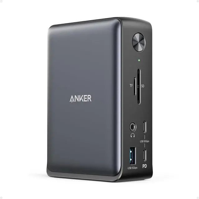 Main image of Anker Laptop Docking Station, 13-in-1 USB-C Docking Station, Triple Display with 2xHDMI and 1xDP, 10 Gbps USB-C and 5 Gbps USB-A Data, Ethernet, Audio, SD, 85W Charging for Dell, HP, Lenovo and More