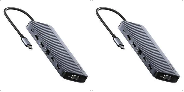 Main image of Anker Laptop Docking Station, 14 in 1 USB C Hub, Triple Display with 2 x 4K HDMI, 1080p VGA, 80W Power Delivery, 5Gbps USB-A/C Data Ports for Dell XPS and More (Charger not Included) (Pack of 2)