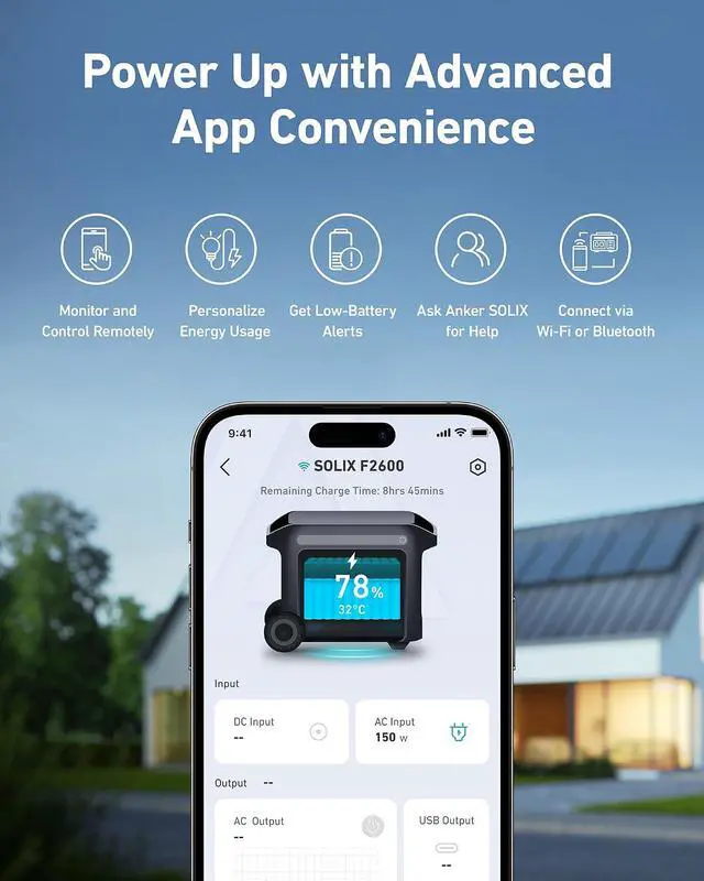 Alt view image 7 of 7 - Anker SOLIX F2600 Portable Power Station, 2400W (Peak 3600W) Solar Generator, GaNPrime Battery Generators for Home Use, 2560Wh LiFePO4 Power Station for Outdoor Camping, and RVs (Solar Panel Optional)