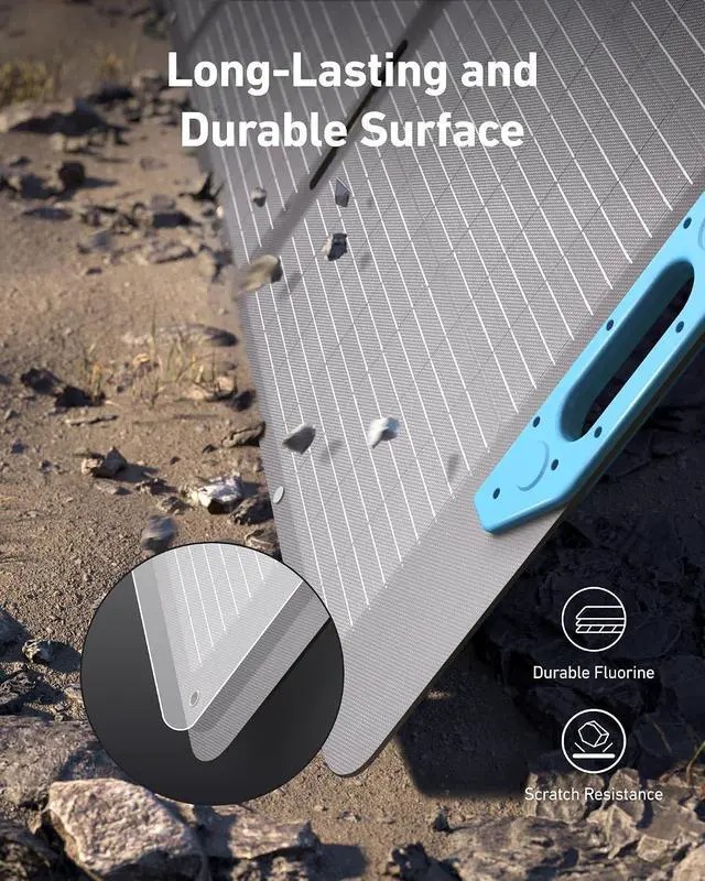 Alt view image 4 of 6 - Anker SOLIX PS200 Solar Panel with Adjustable Kickstand, 200W Foldable Portable Solar Charger, IP67 Waterproof, 23% Higher Energy Conversion Efficiency, for Camping, RVs, and Blackouts
