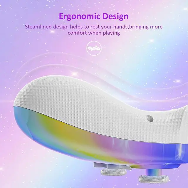 Alt view image 7 of 7 - NexiGo Switch Controller 2 Pack, Wireless Bluetooth Controller for Nintendo Switch 2 and Switch, with No Deadzone, Turbo, LED Light, Motion, and Dual Vibration (Cosmic Nebula & Violet Unicorn)