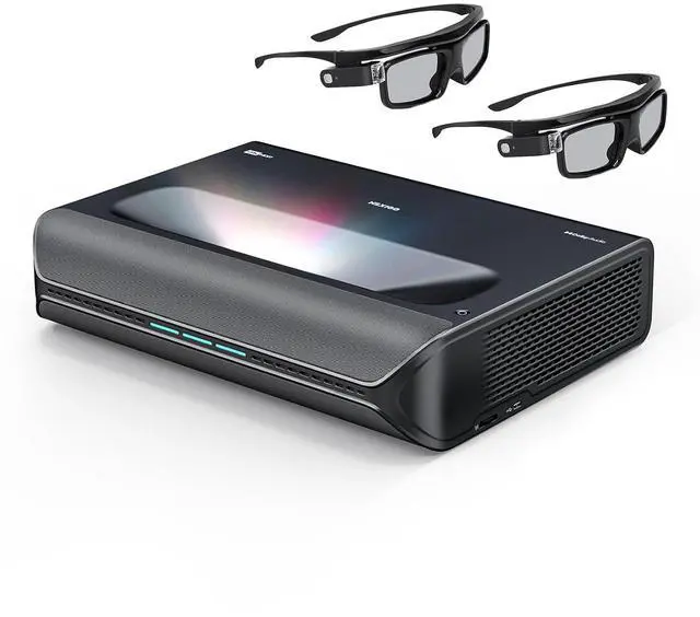 Main image of NexiGo Aurora Pro MKII with 3D Glasses, 4K Tri-Color Laser UST Projector, Dynamic Iris & Laser Dimming, 0.21:1 Throw Ratio, Dolby Vision, Dolby Atmos, HDR10+, Low Latency, 60 W Speakers