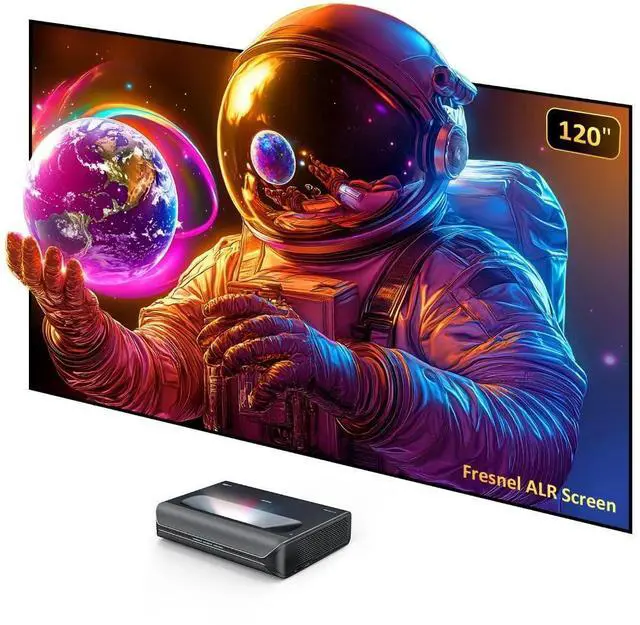 Main image of NexiGo Aurora Pro MKII, with 120" Fresnel ALR Screen, Factory Calibrated Color Accuracy, 4K Tri-Color Laser Ultra Short Throw Projector, 30000:1 Contrast Ratio, Dolby Vision & Atmos, HDR10+, 3D