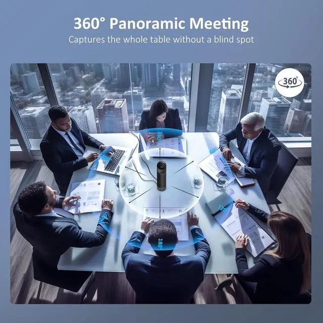 Alt view image 2 of 7 - NexiGo Meeting 360 Ultra (Gen 3), Enhanced All-in-One Conference Camera System, Multi-Camera Setup, 8K Capture, AI-Powered Framing and Auto Tracking, for Medium to Large Meeting Rooms
